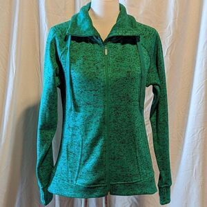 🆕NWT VICTORY OUTFITTERS GREEN & BLACK ZIP FRONT FLEECE - LARGE